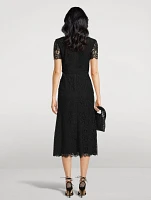 Guipure Lace Midi Dress