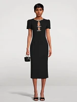 Diamanté Bow Midi Dress