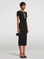 Diamanté Bow Midi Dress