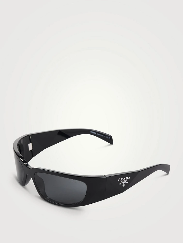 Rectangular Wraparound Sunglasses