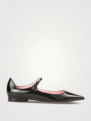 Eagle Patent Mary Jane Ballet Flats