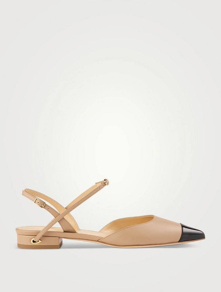Vittorio Leather Slingback Flats