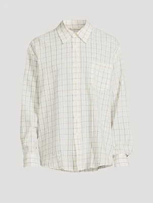 Above Cotton-Blend Shirt Check Print