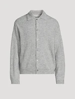 Fuzzy Alpaca Polo Cardigan