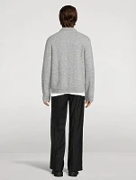 Fuzzy Alpaca Polo Cardigan