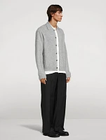 Fuzzy Alpaca Polo Cardigan