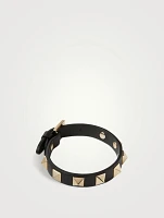Rockstud Leather Strap Bracelet