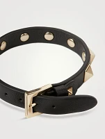 Rockstud Leather Strap Bracelet