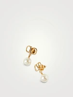 VLOGO Swarovski Pearl Drop Earrings