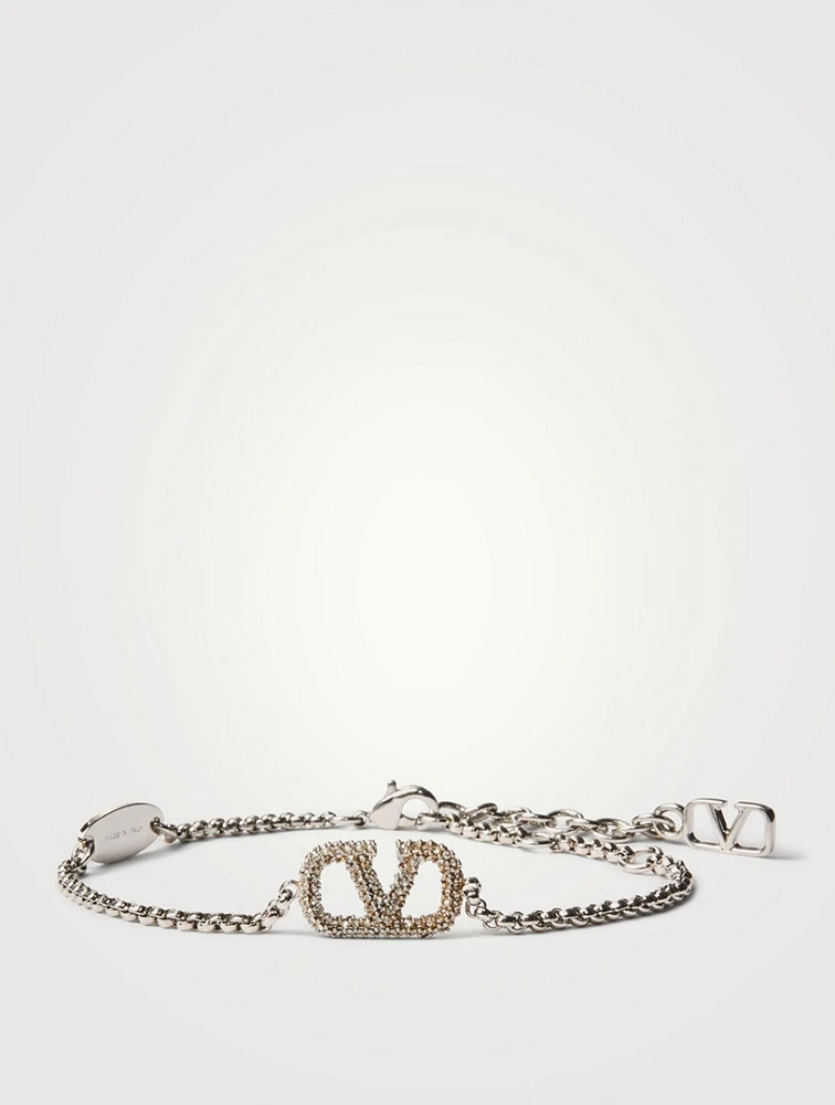 VLOGO Chain Bracelet With Crystals