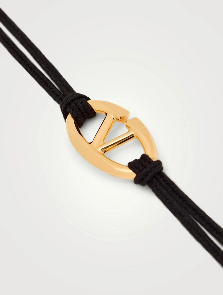 VLOGO Rope And Metal Bracelet