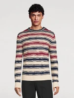 Striped Linen-Blend Sweater