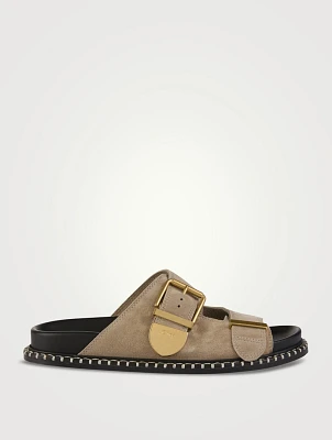 Rebecca Suede Slide Sandals