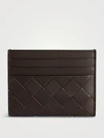 Intrecciato Leather Card Case