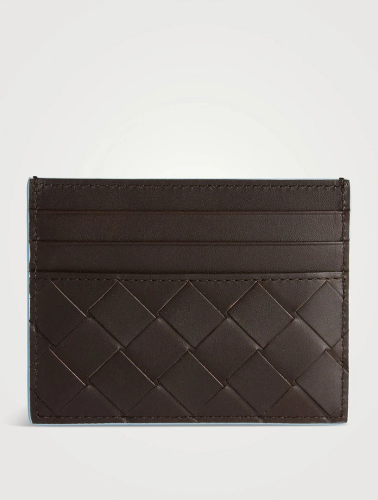 Intrecciato Leather Card Case