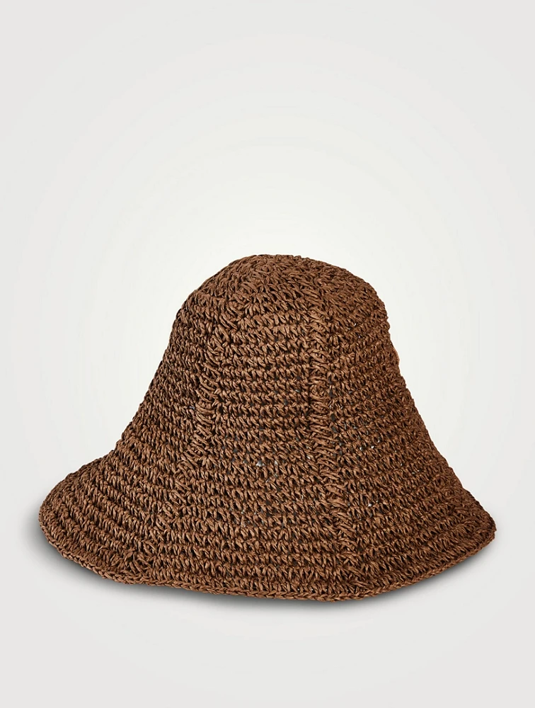 Monogram-Embellished Knitted Bucket Hat