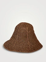 Monogram-Embellished Knitted Bucket Hat