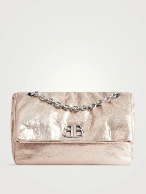 Small Monaco Metallic Leather Shoulder Bag