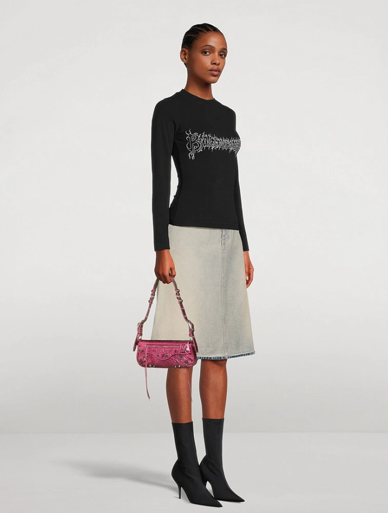 XS Le Cagole Metallic Leather Sling Bag