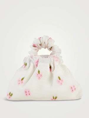 Halo Satin Scrunchie Bag In Floral Print