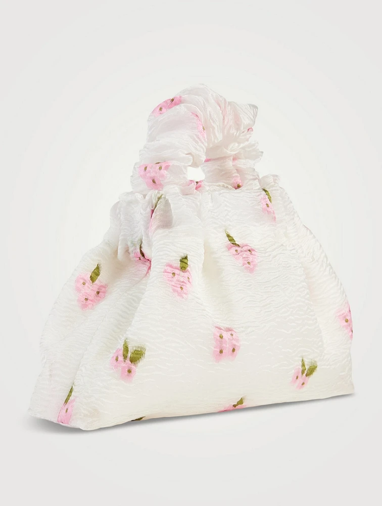 Halo Satin Scrunchie Bag In Floral Print