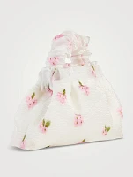 Halo Satin Scrunchie Bag In Floral Print