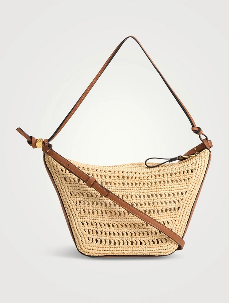 Loewe x Paula's Ibiza Mini Hammock Raffia Shoulder Bag