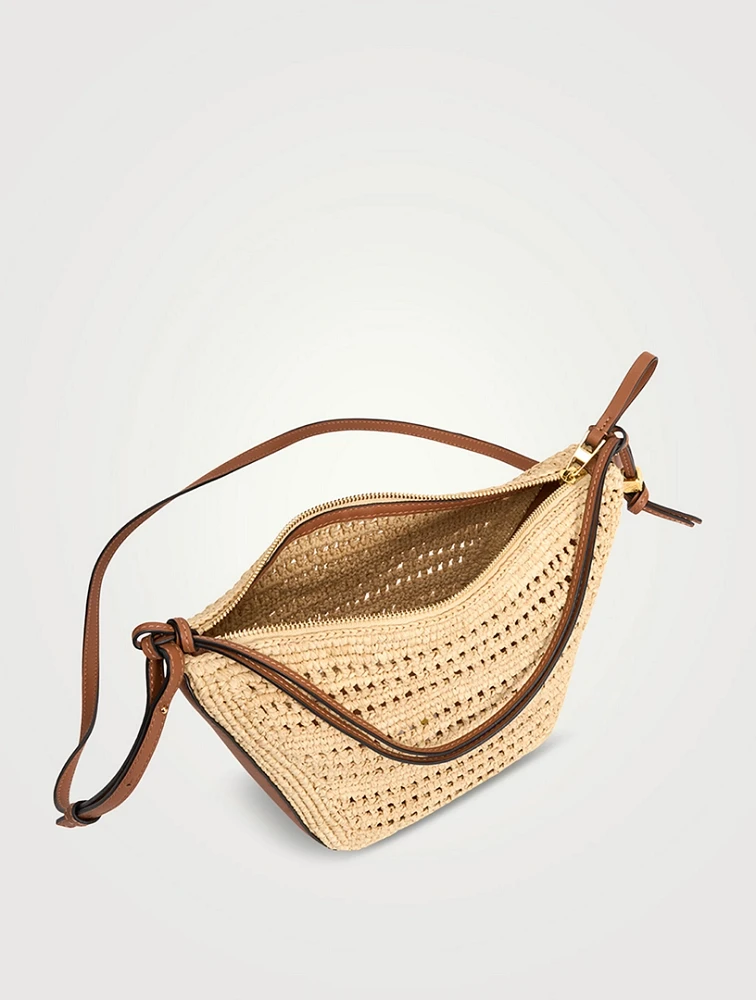 Loewe x Paula's Ibiza Mini Hammock Raffia Shoulder Bag