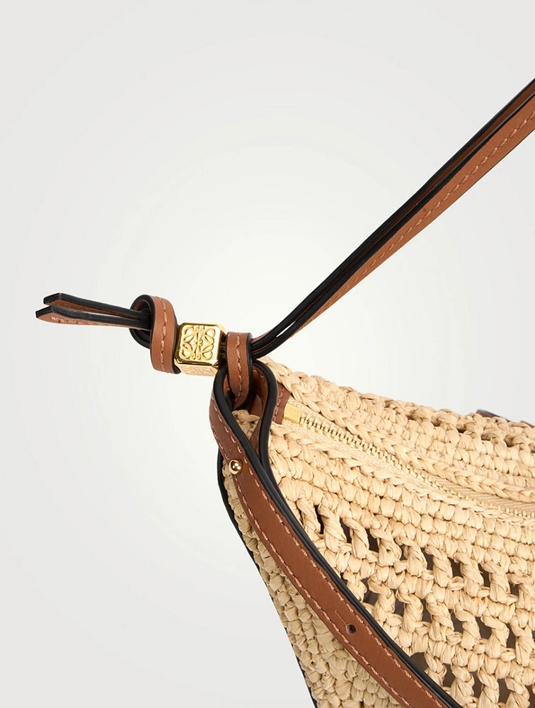 Loewe x Paula's Ibiza Mini Hammock Raffia Shoulder Bag