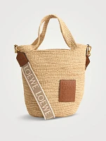 Loewe x Paula's Ibiza Mini Slit Raffia Tote Bag