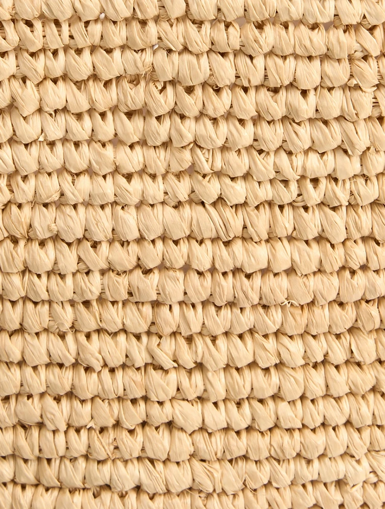 Loewe x Paula's Ibiza Mini Slit Raffia Tote Bag