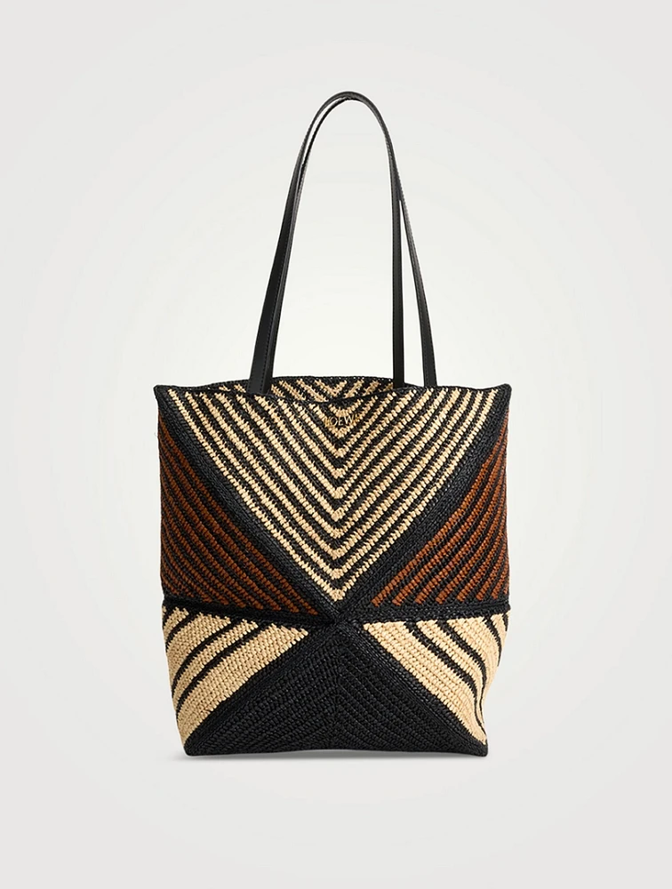 Loewe x Paula's Ibiza Puzzle Fold Raffia Tote Bag