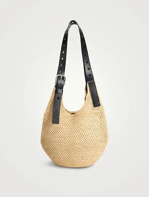 Loewe x Paula's Ibiza Punch Hole Raffia Shoulder Bag