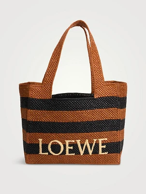 Loewe x Paula's Ibiza Medium Font Raffia Tote Bag