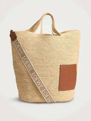 Loewe x Paula's Ibiza Large Slit Raffia Tote Bag