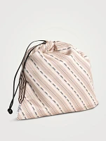 Loewe x Paula's Ibiza Drawstring Pouch In Stripe Print