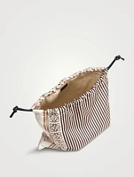 Loewe x Paula's Ibiza Drawstring Pouch In Stripe Print