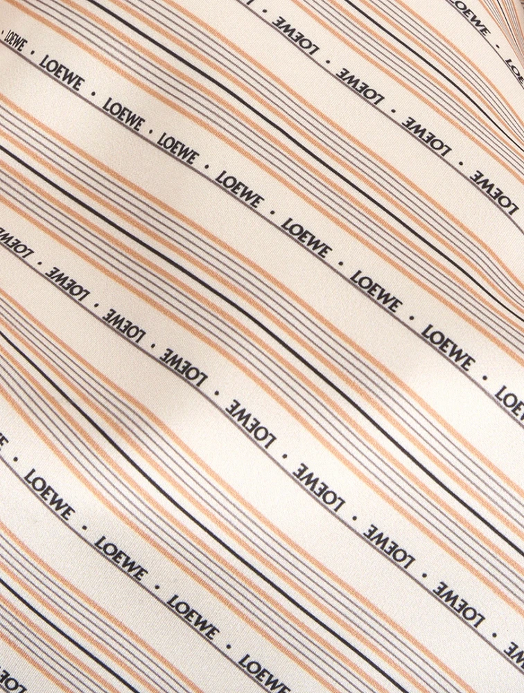 Loewe x Paula's Ibiza Drawstring Pouch In Stripe Print