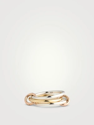 Solarium SG Sterling Silver And 18K Gold Stacked Ring