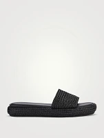 Eva Raffia Slide Sandals