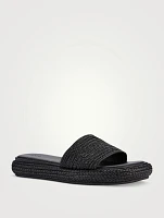 Eva Raffia Slide Sandals