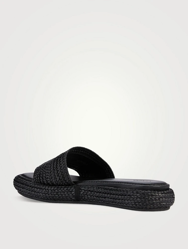 Eva Raffia Slide Sandals