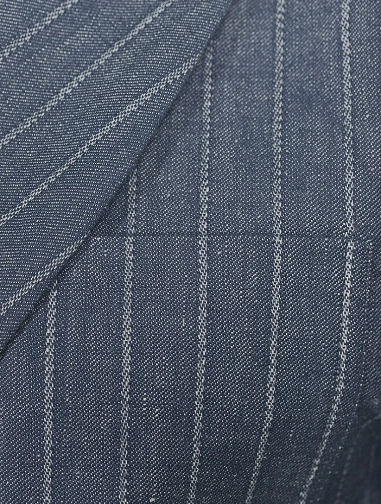 Single-Breasted Blazer Stripe Print