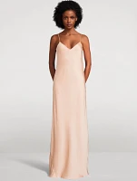 Provence Satin Slip Dress