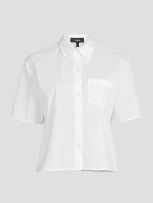 Good Cotton Cropped Short-Sleeve Shirt