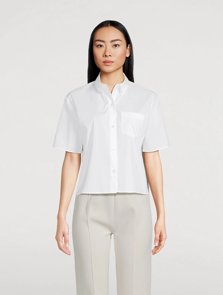 Good Cotton Cropped Short-Sleeve Shirt