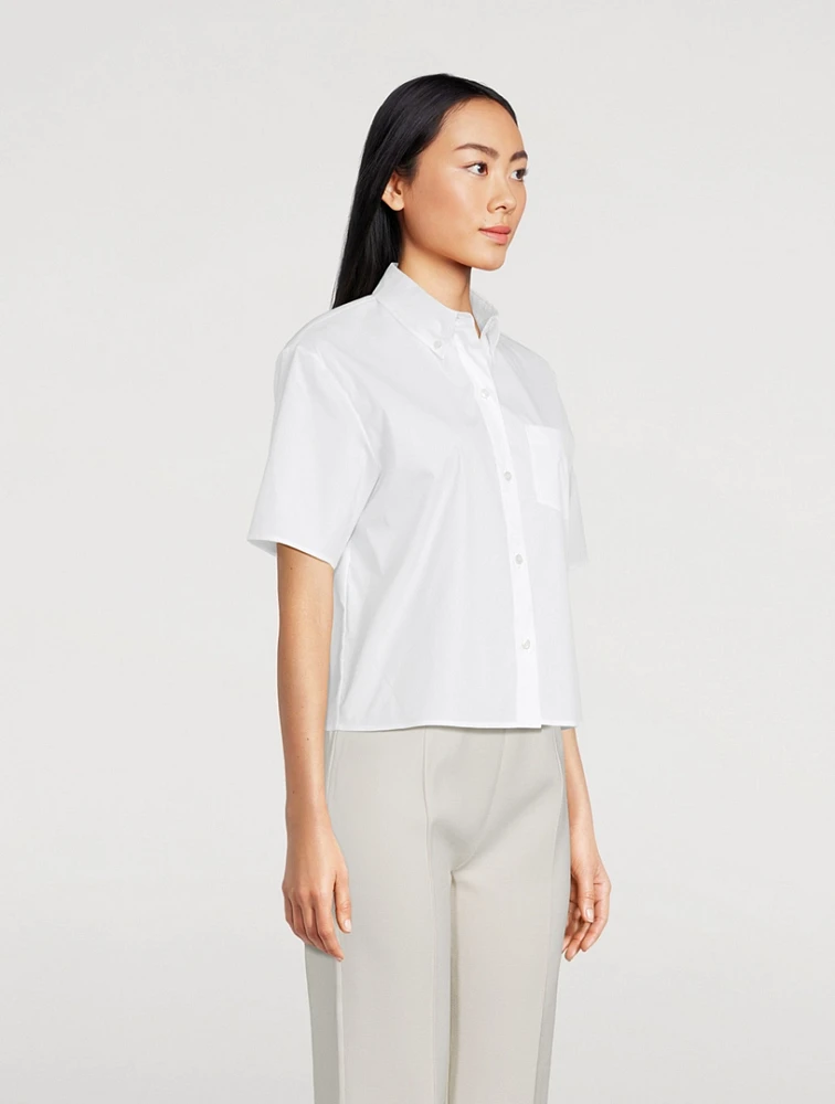 Good Cotton Cropped Short-Sleeve Shirt