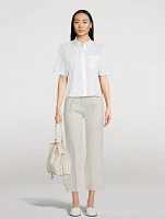 Good Cotton Cropped Short-Sleeve Shirt