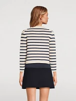 Stripe Jacquard Knit Jacket