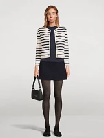 Stripe Jacquard Knit Jacket